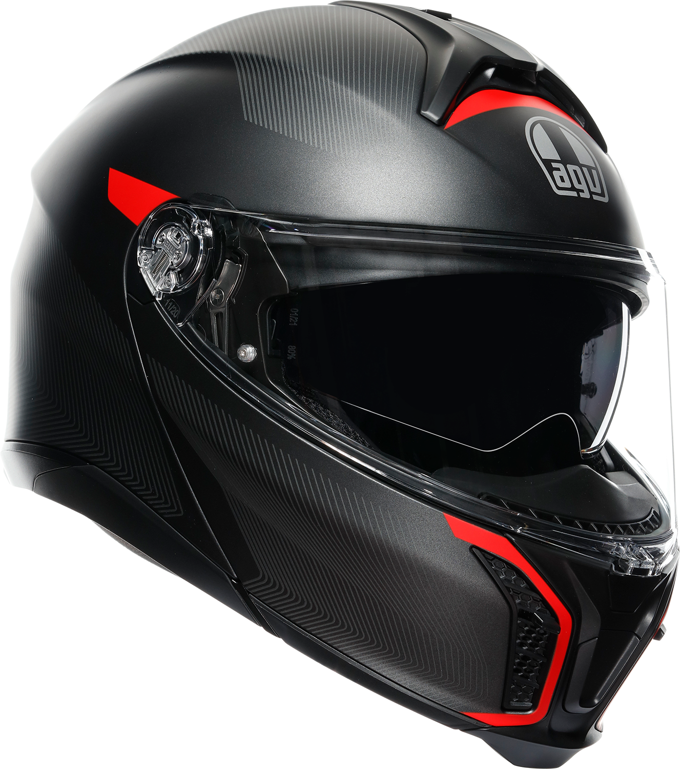 AGV Tourmodular Helmet Frequency Gunmetal/Red Small 211251F2OY00510