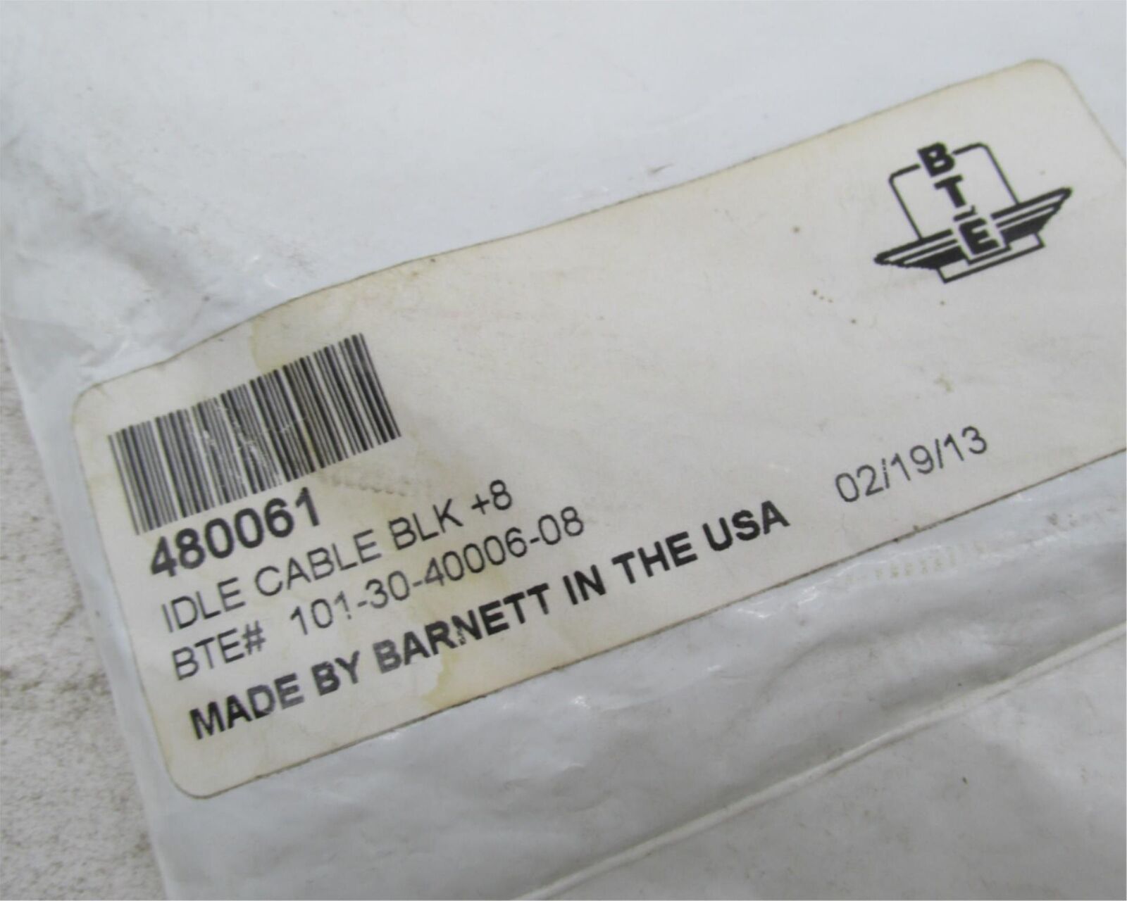 Harley Davidson Barnett Motorcycle Black Idle Cable +8 101-30-40006-08