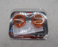 Harley Davidson Stock Take Off Bullet Amber Turn Signal Lenses with Bulbs