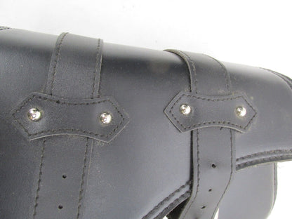 Pair of Synthetic Leather Universal Motorcycle Saddlebags Harley Honda Yamaha