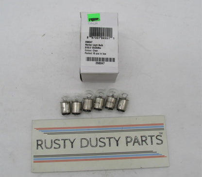 Lot of 6 Bike Master G18.5 12V23/8W Clear Marker Light Bulbs 268047