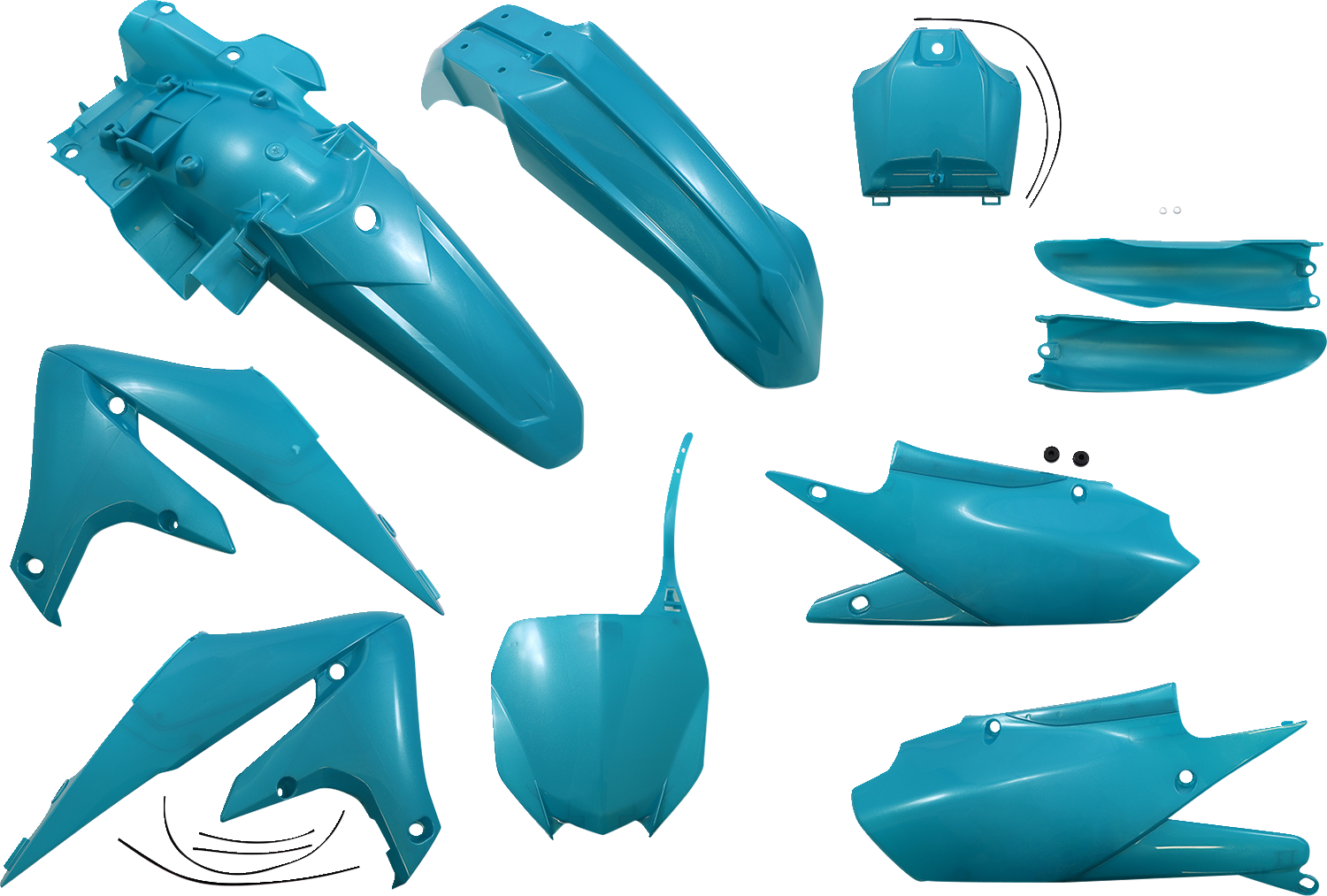 Acerbis Full Body Replacement Plastic Kit Teal/Metallic 2736357441