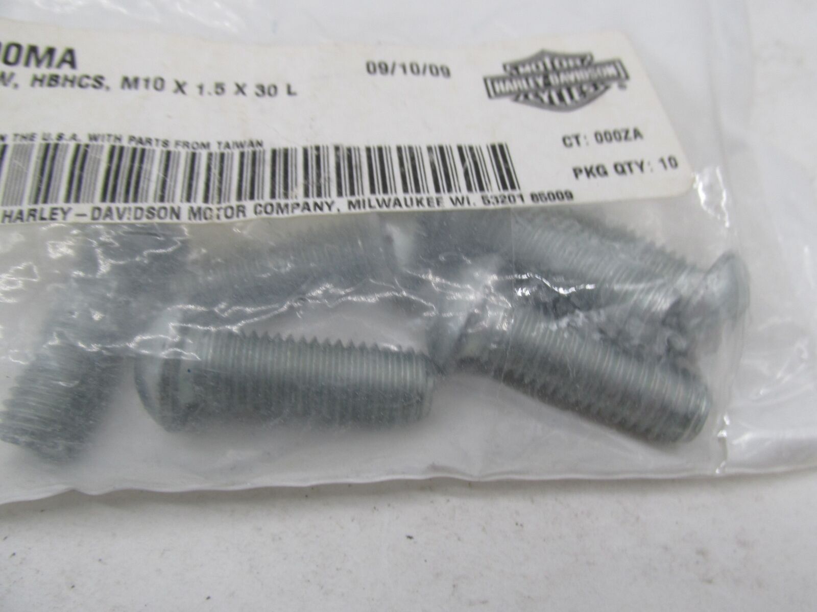 Lot of 10 Harley-Davidson Genuine NOS Hex Socket Button Head Screws 3700MA