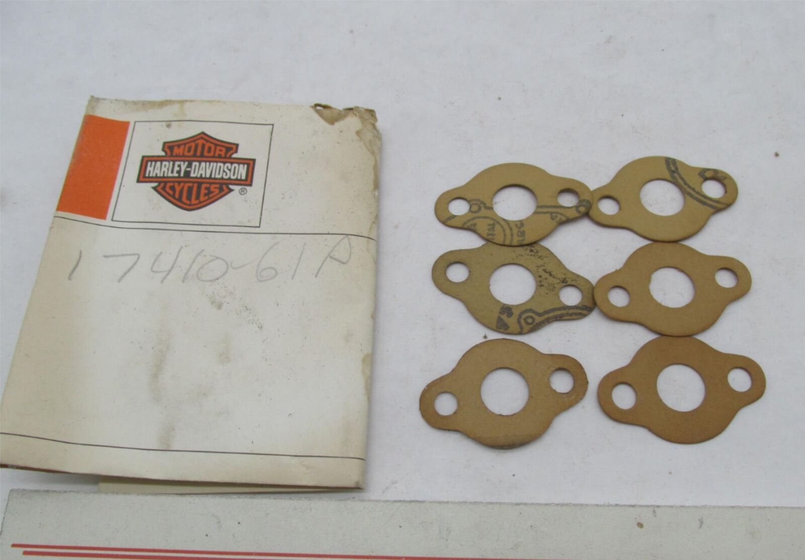 Lot of 6 Harley Aermacchi Rocker Arm Support Flange Cover Gaskets 17410-61P