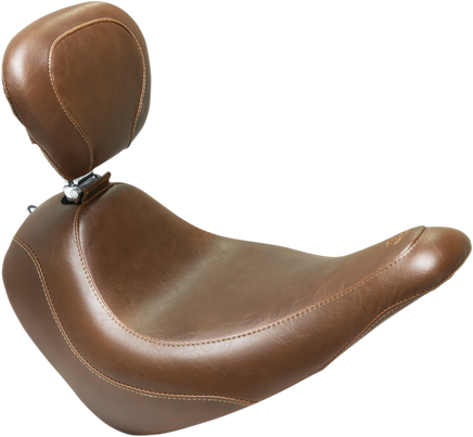 Mustang Wide Tripper Solo Seat Brown Smooth 83037