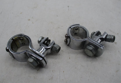 Pair of Harley Davidson Chrome Highway Peg Mounts Bracket Clamps