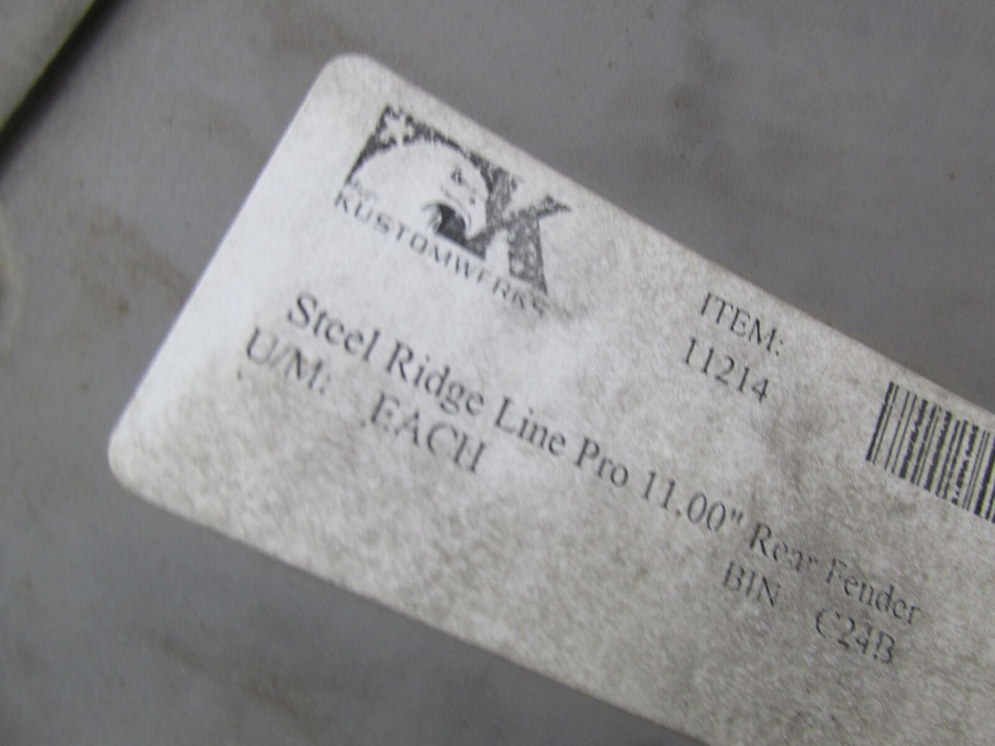 KustomWerks Custom Harley Chopper 11" Steel Ridge Line Pro Rear Fender 11214