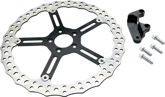 Arlen Ness 15" Big Brake Jagged Floating Rotor Kit Left Front 300-041