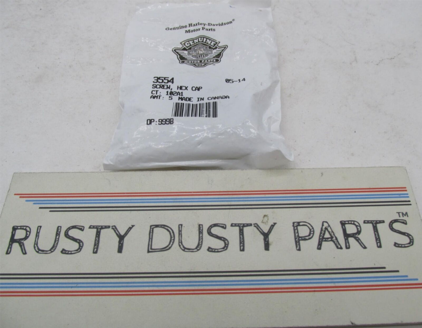 Lot of 4 Harley-Davidson Genuine NOS Hex Head Cap Screws 3554