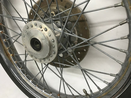 Harley Dyna 21in Front Wheel Rim T21-2.15 TLA w/ Tire & Rotor 44138-95