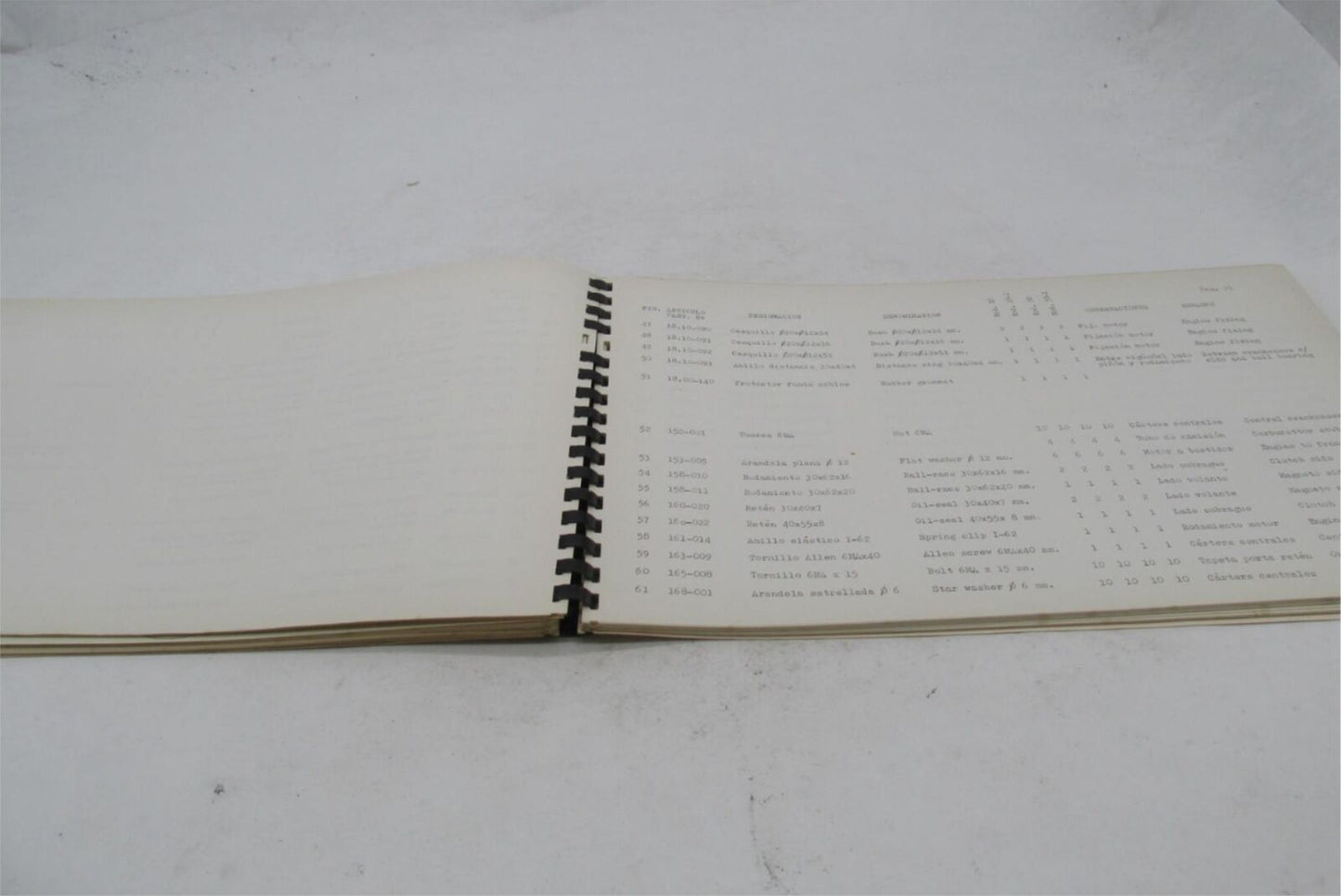 Bultaco Original Factory 1969 El Bandido Motorcycle Catalog Parts List