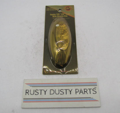 Motorcycle Spyder Amber LED Light with Plastic Cover Rim Clear Lens 78341