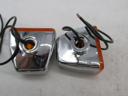 Lot of 2 Harley Davidson Mini Amber Baron Marker Turn Signal Lights