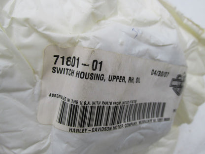 Harley Davidson Genuine NOS Silver Upper Right Hand Switch Housing 71801-01