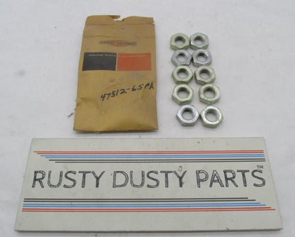 Lot of 10 Harley Davidson Genuine NOS Aermacchi Pivot Nuts 47512-65PA