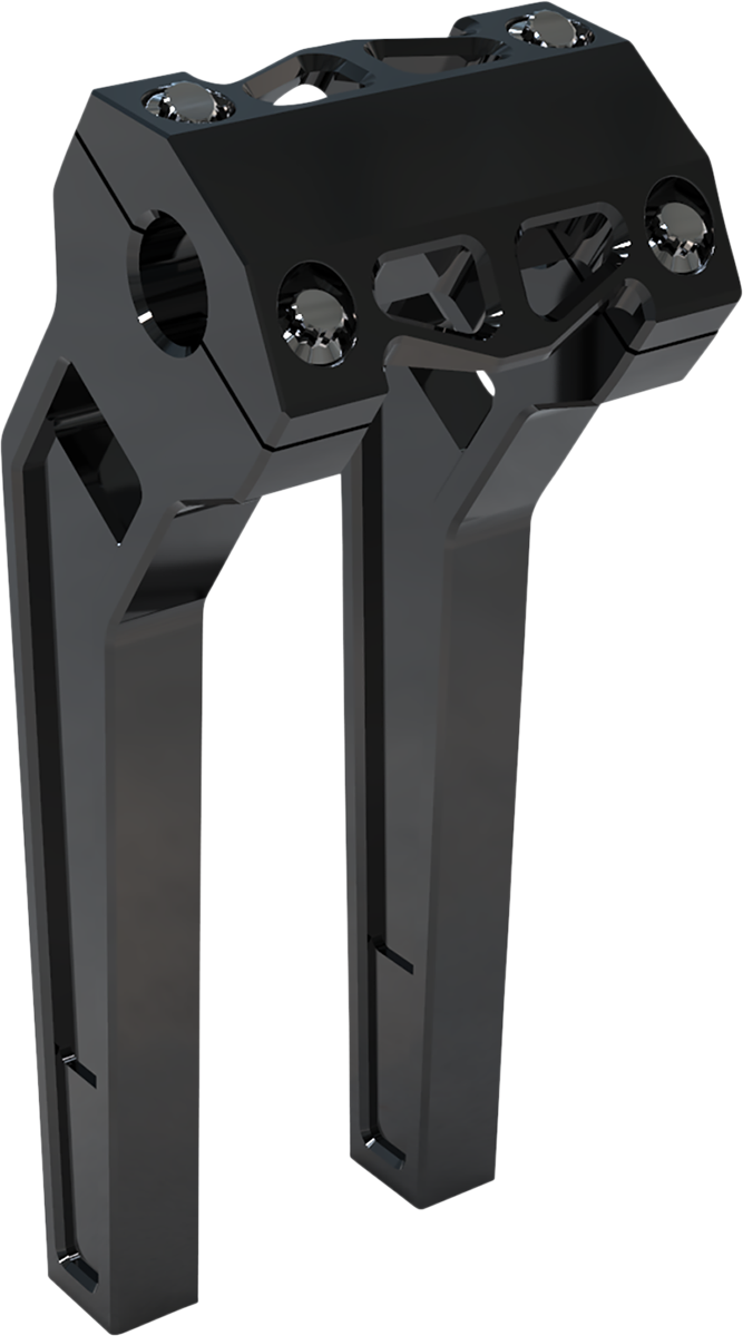 LA Choppers Risers 10" - 1" Clamping Black Anodized LA-7471-10B