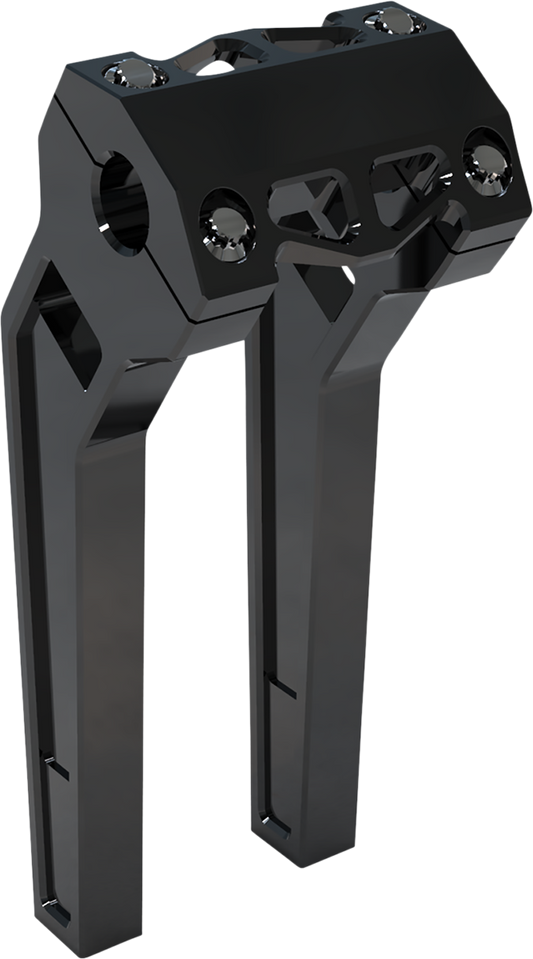LA Choppers Risers 10" - 1" Clamping Black Anodized LA-7471-10B