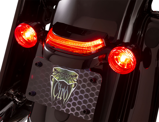 CIRO Crown Taillight with Lightstrike Technology Red - Black 40174
