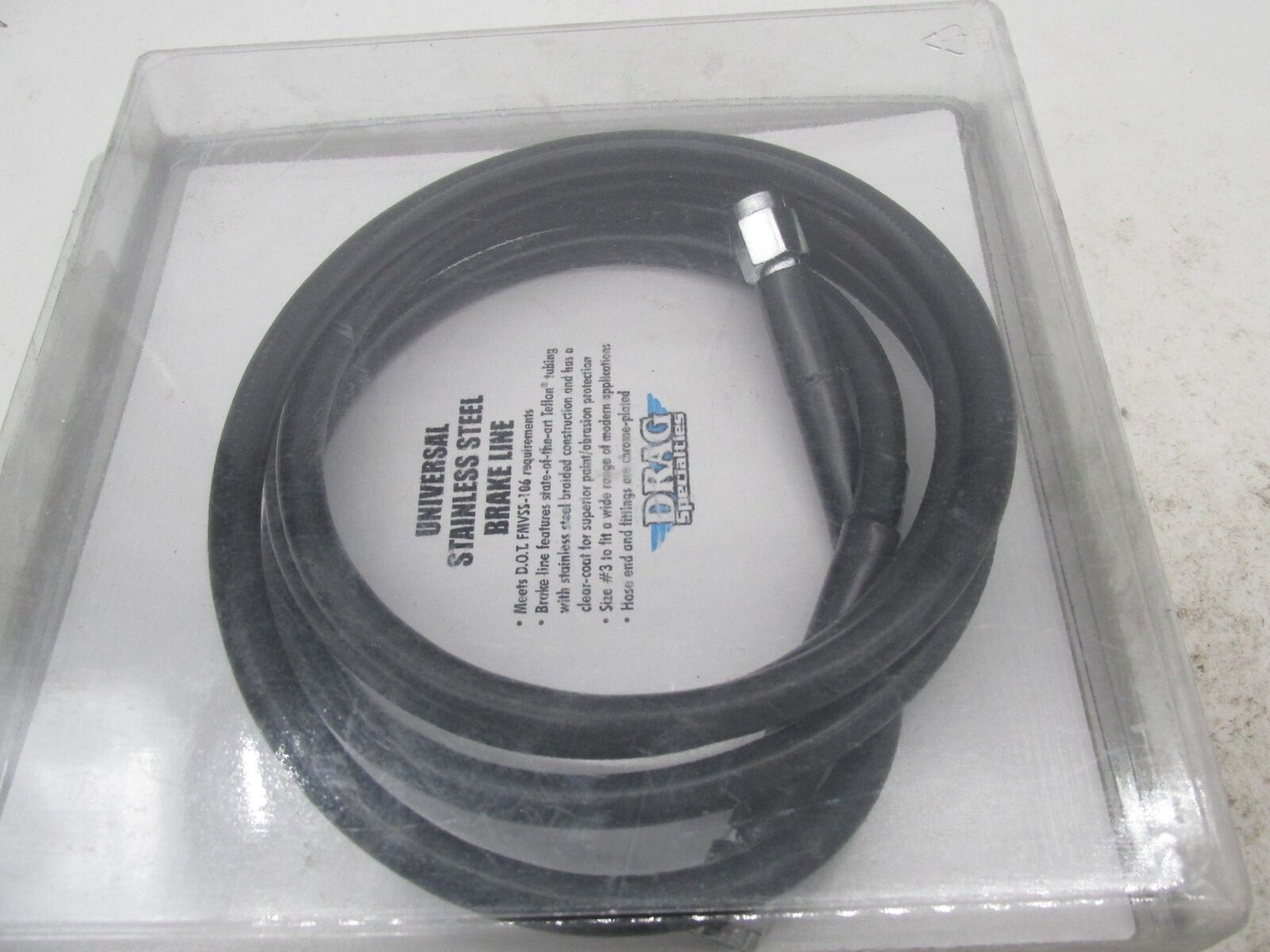 Drag Specialties 61" Stainless Steel Universal Black Coated Brake Line 1741-2735