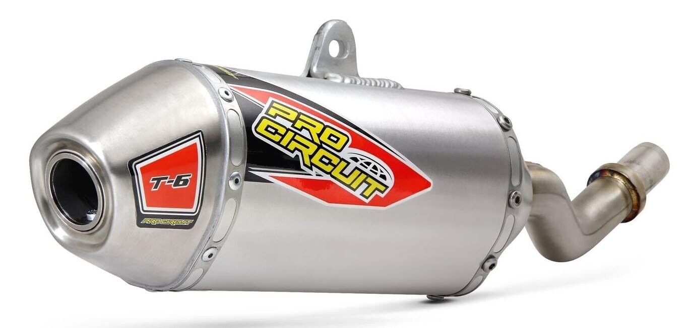 Pro Circuit T-6 Slip-On Exhaust Stainless Steel 0122030A