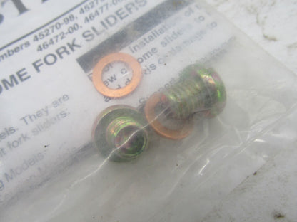 Harley Davidson Genuine NOS Chrome Fork Slider Drain Screws 45270-98