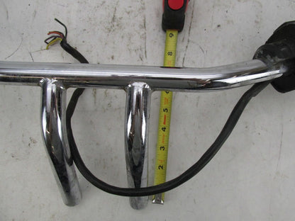 Harley Davidson Chrome 6" Rise Pullback T Bars Handlebar w/ Switch & Grip