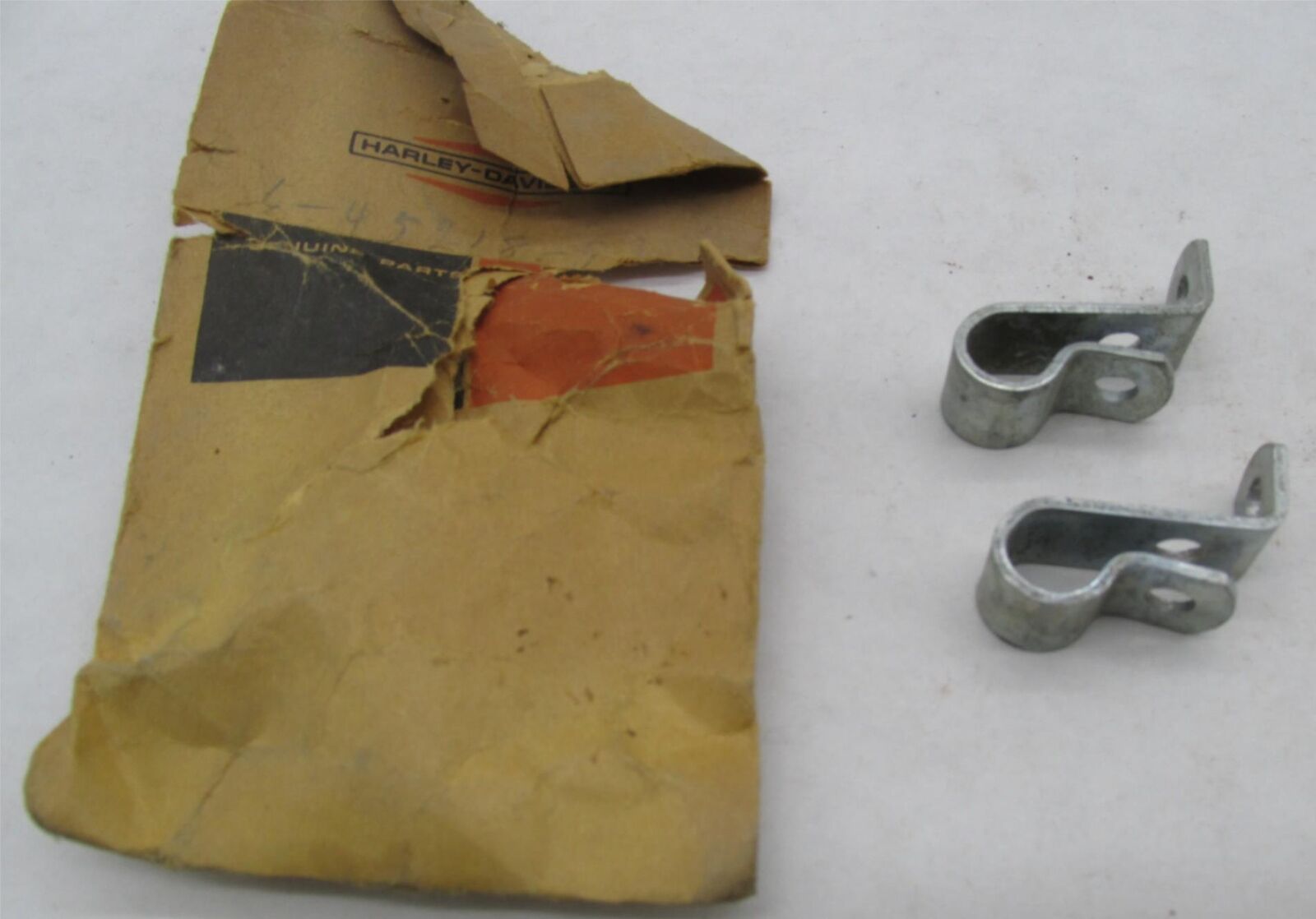 Lot of 2 Harley-Davidson Genuine NOS Wheel Brake Cable Tube Clamps 45218-52