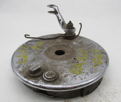 Vintage BSA Late A10 Early A65 Motorcycle Drum Brake Assembly w/ Shoes Plate