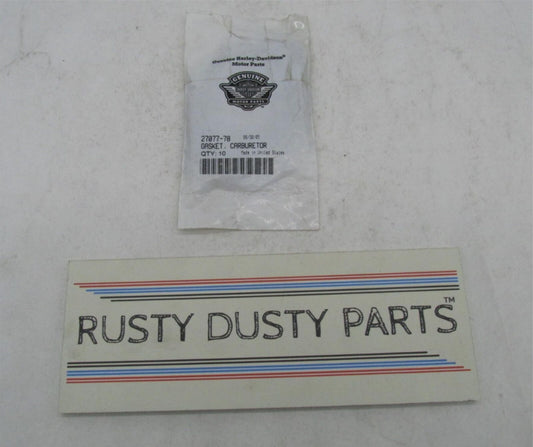 Lot of 8 Harley Davidson Genuine NOS Carburetor Carb Gaskets 27077-78