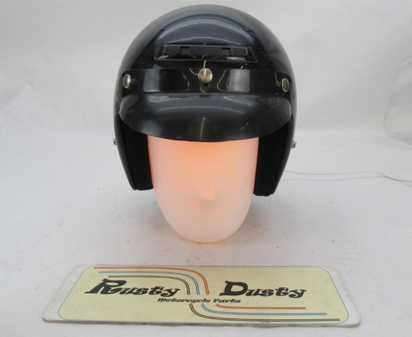 Black Half Open Face Motorcycle Snell Dot Certified Size: Extra Small XS