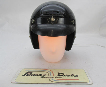 Black Half Open Face Motorcycle Snell Dot Certified Size: Extra Small XS