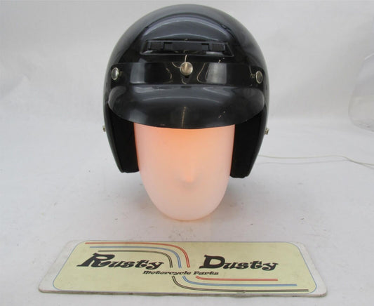 Black Half Open Face Motorcycle Snell Dot Certified Size: Extra Small XS