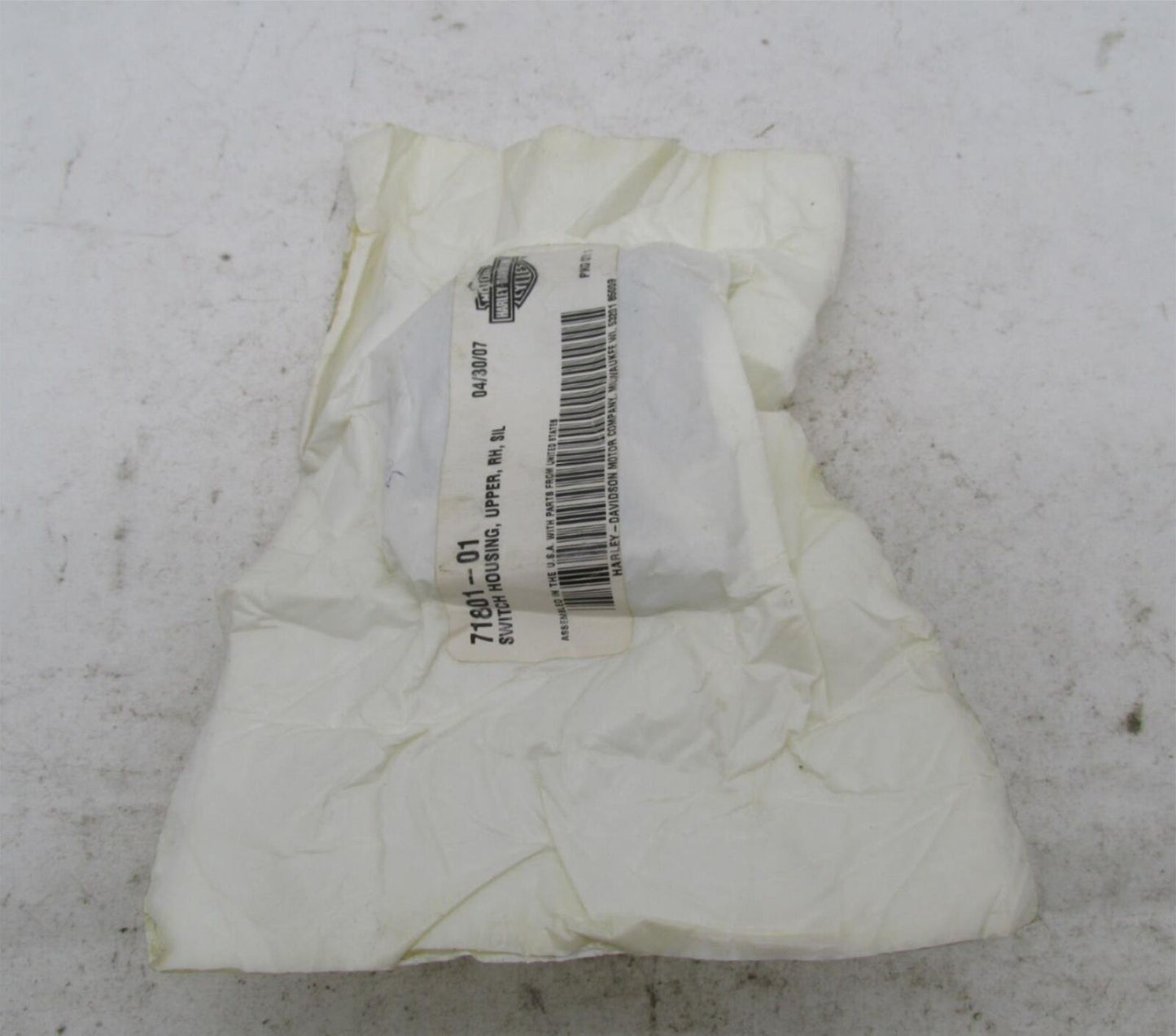 Harley Davidson Genuine NOS Silver Upper Right Hand Switch Housing 71801-01
