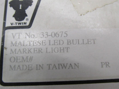 V-Twin Harley Davidson Bullet Maltese LED Marker Lights 33-0675