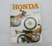 Cycle Serv Honda XL175 Service Parts Manual Book