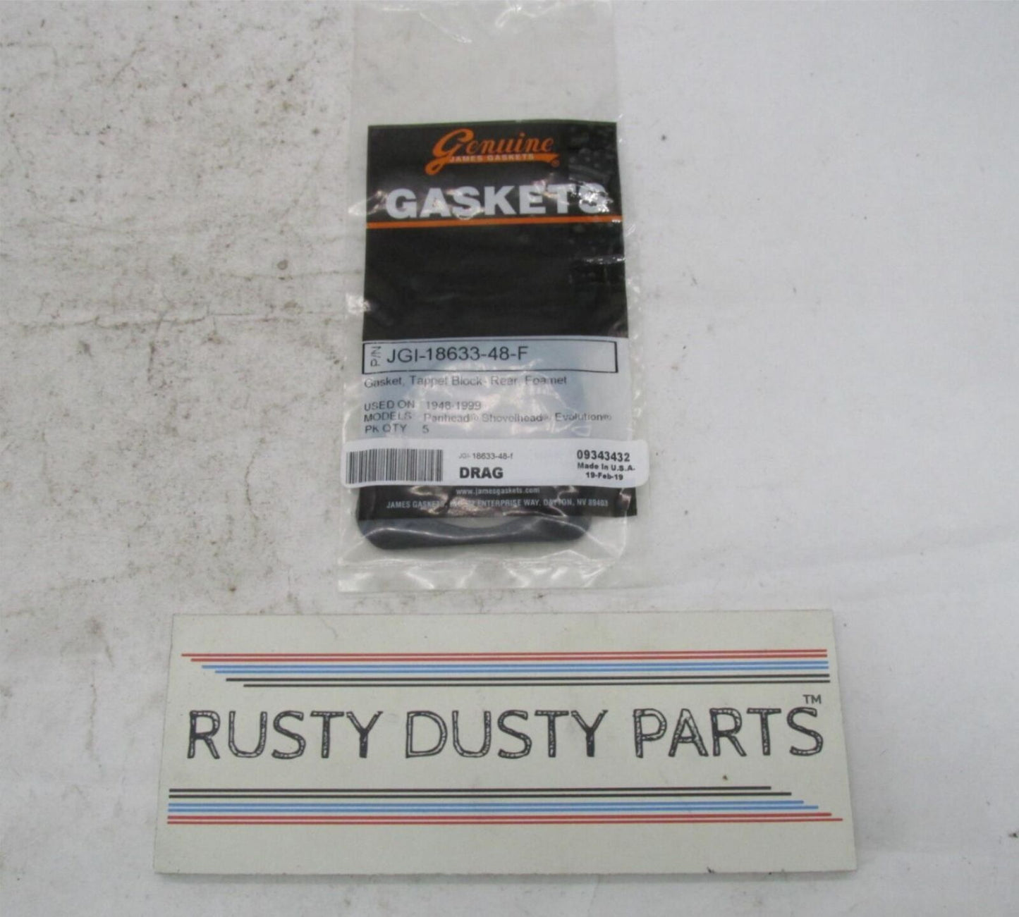 Lot of 3 Harley Davidson James Gasket Rear Tappet Gaskets JGI-18633-48-F