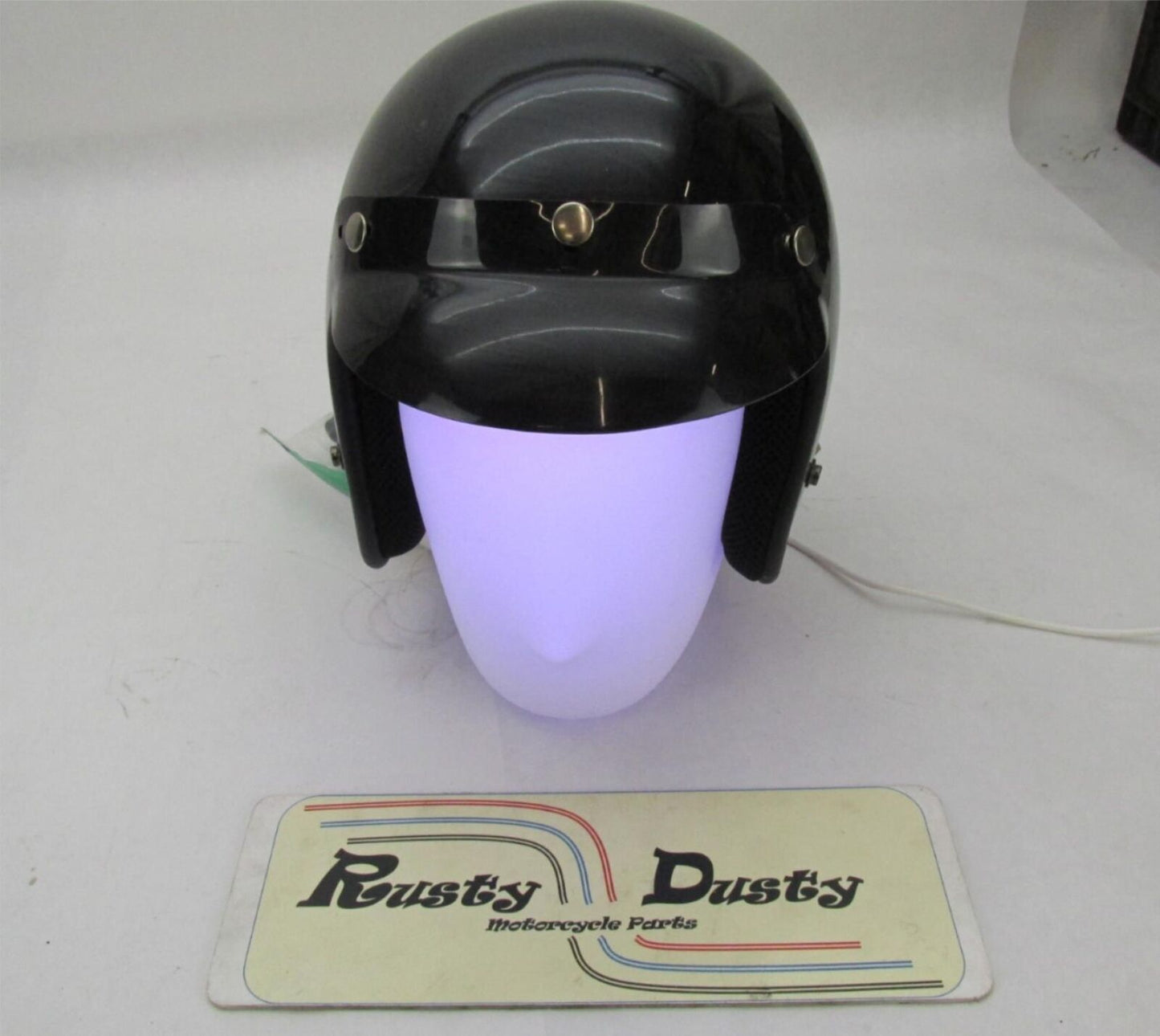 HCI New Black Half Face Size Large L Motorcycle Helmet