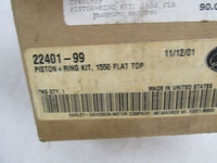 Harley Davidson Genuine NOS 1550 .005 Flat Top Piston and Ring Kit 22401-99