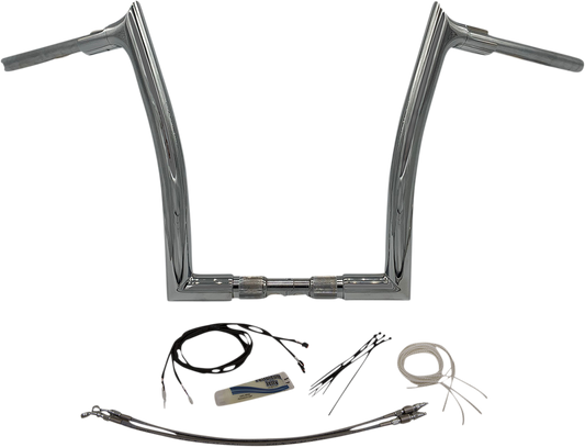 Fat Baggers, Inc. 1-1/2" EZ Install Pointed Top Handlebar Kit 14" Chrome 809614