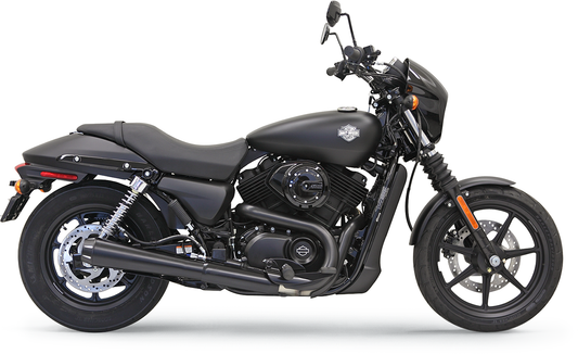 Bassani 4" Slip-On Mufflers Black w/ Megaphone 1527RB