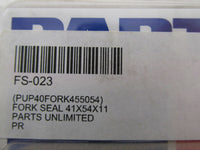 Parts Unlimited NOS Motorcycle Front Fork Seals 41x54x11  FS-023