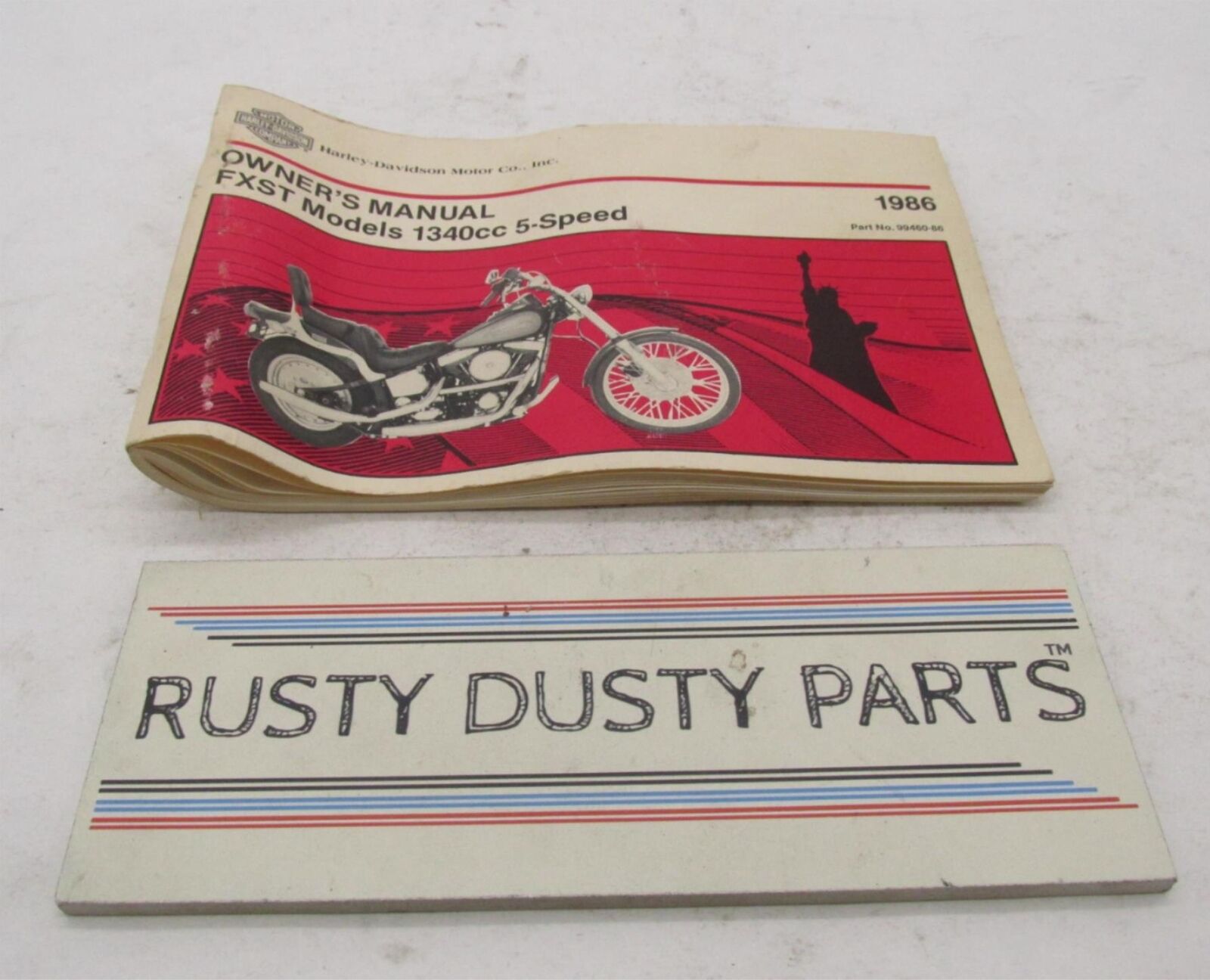 Harley-Davidson Official Factory 1986 5-Speed FXST Owner's Manual 99460-86