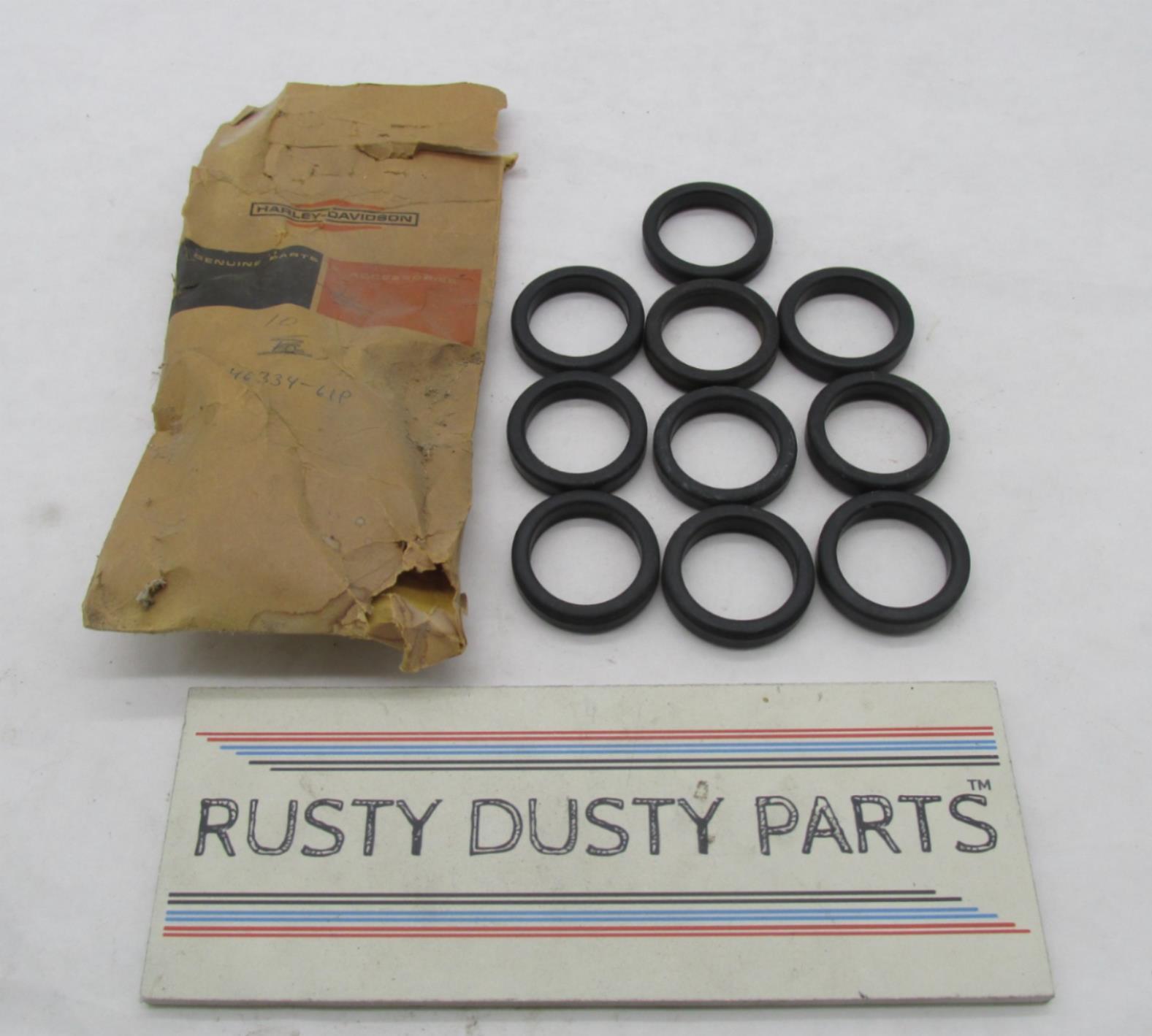 Lot of 10 Harley Davidson Genuine NOS Aermacchi Rubber Fork Cover Ring 46334-61P