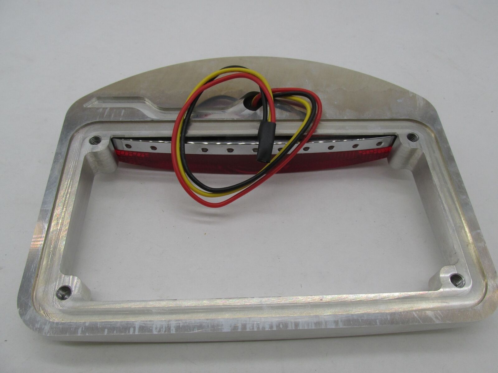 Harley Chopper KustomWerkz Machined Taillight License Plate Bracket w/ LED 76199