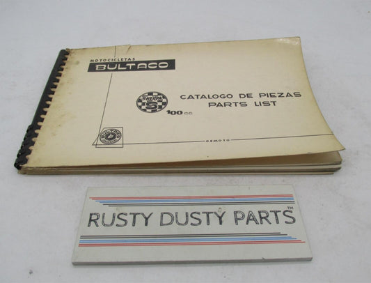 Bultaco Factory 1969 Sherpa S 100cc Motorcycle Catalog Parts List Book