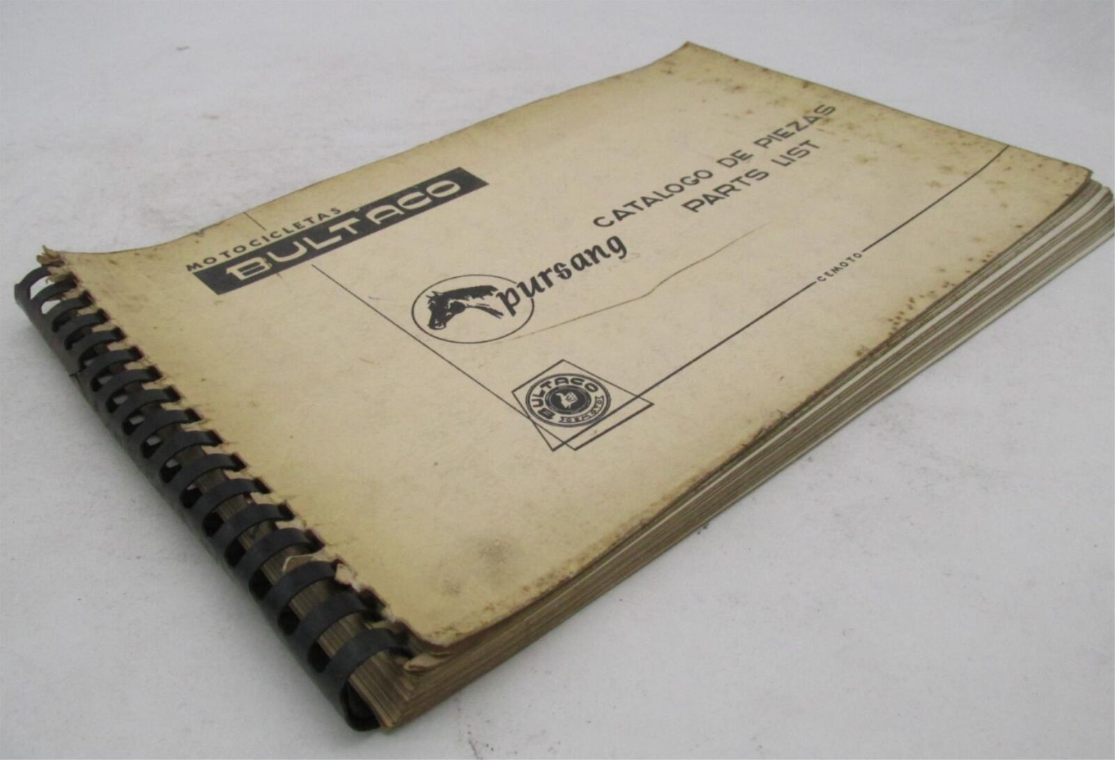 Bultaco Original Factory Pursang Motorcycle Catalog Parts List