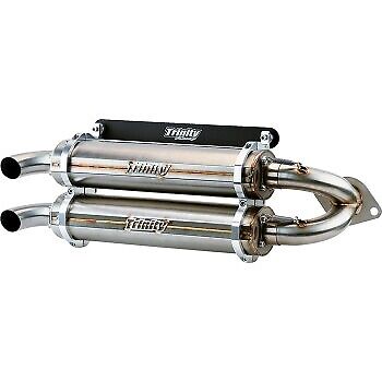 TRINITY RACING Slip-On Mufflers Natural TR-4118S-SS