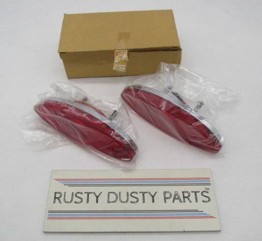Harley Chopper KustomWerkz Red Chrome LED Taillight Assembly 6.25" x 1-7/8"