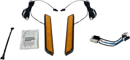 Custom Dynamics LED Front Fork Lightz Amber - Black CD-FORK-HD-AB