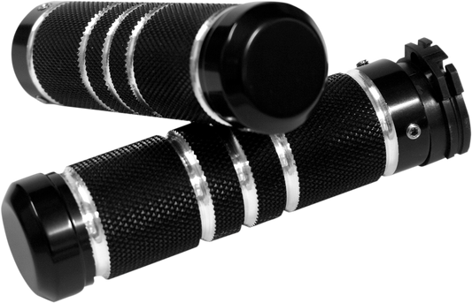 Accutronix Custom Grips Night Series Black Knurled Grooved GR100-KGN